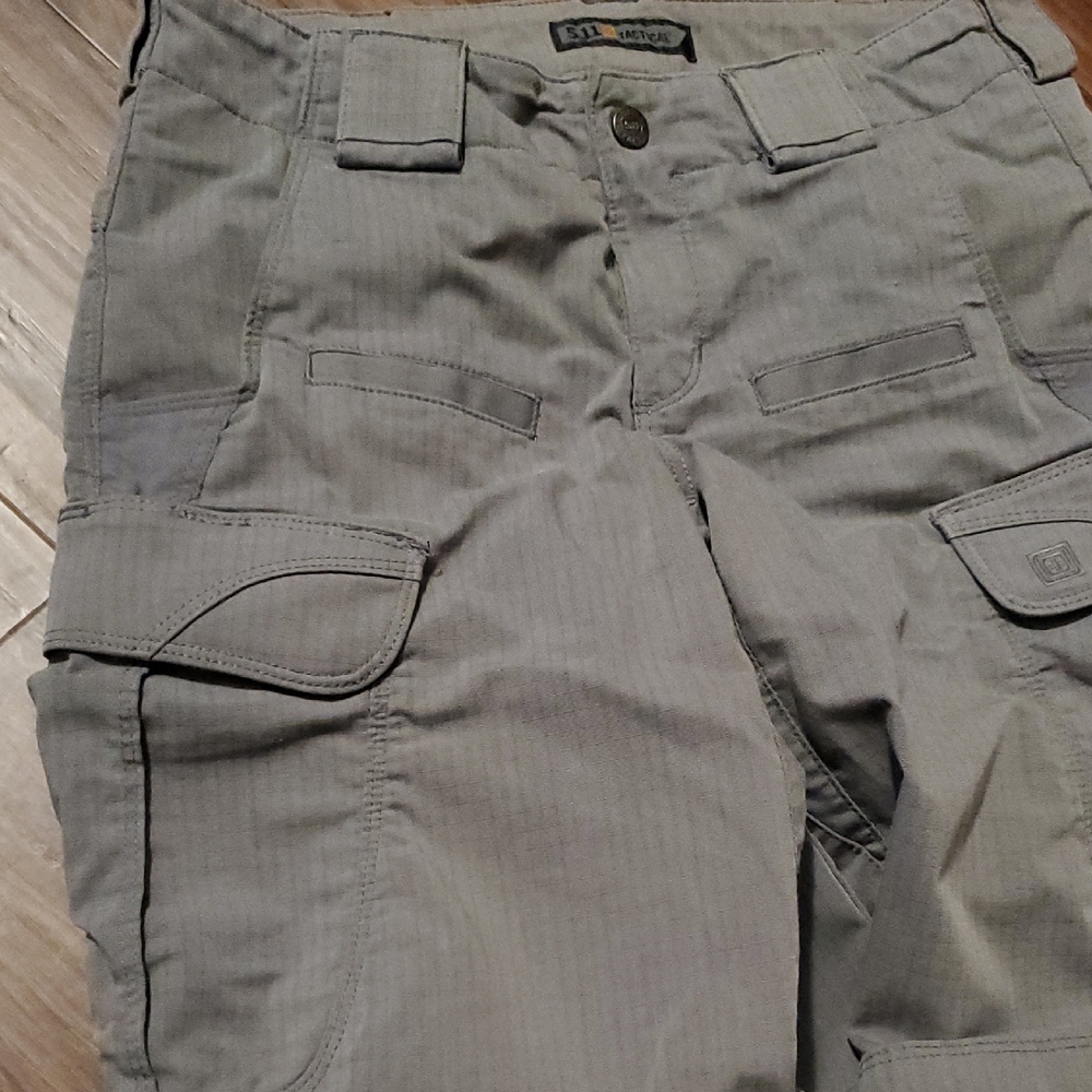Womens 5.11 Gray Cargo Pants with Multiple Utility Pockets - Picture 5 of 13